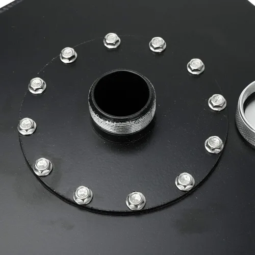 Vista 8 de Celda de Combustible Tanque de Gasolina de Alimentación Superior de Aluminio de 19 Galones+Tapa+Sensor de Nivel 72L Negro