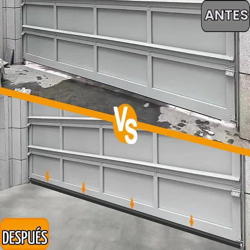 Vista 6 de Tira de sellado universal para puerta de garaje, goma de repuesto impermeable para puerta de garaje con clavos (3 m)