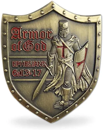 Vista 3 de Armadura de Dios EPH 613-17 Moneda de desafío Escudo de fe