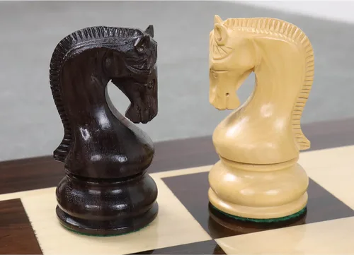 Vista 7 de Royal Chess Mall - Juego de piezas de ajedrez Leningrado Staunton - Palisandro y boj - 4" King