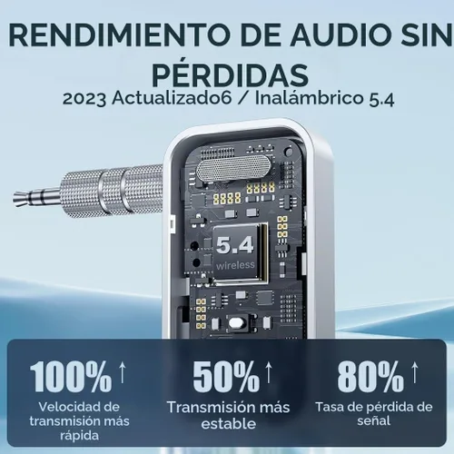 Vista 4 de FMIIFMS Receptor transmisor Bluetooth 5.4 de alta calidad, transmisor inalámbrico 2 en 1 para TV/auriculares, gimnasio, receptor Bluetooth