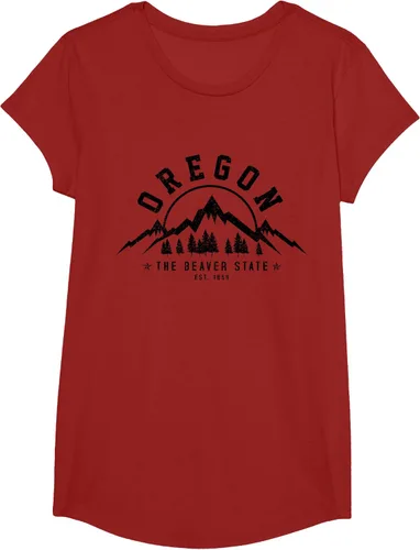 Vista 30 de Oregon The Beaver State Est. 1859 Vintage Mountains - Camiseta de regalo, gris, S