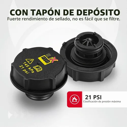 Vista 6 de EVIL ENERGY Tanque de depósito de refrigerante con tapa, compatible con Focus 2012-2018 2013-2016 Escape 2013-2018 C-Max, repuesto para 603-382