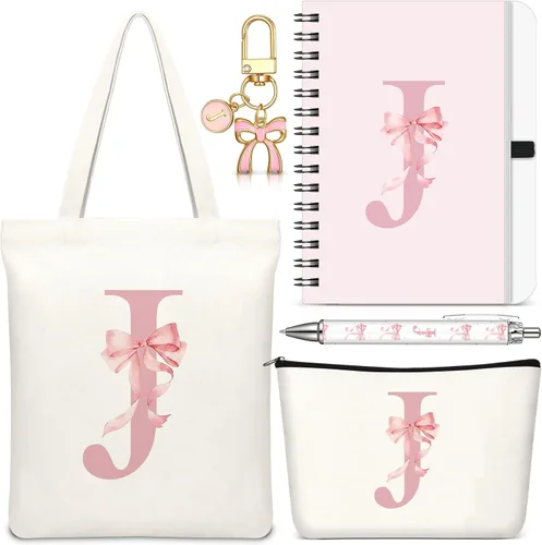 Vista 18 de Talltalk 5 piezas de bolsas de mano con iniciales, regalos para mujer Beige