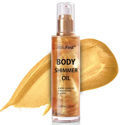 Vista 9 de Shimmer - Aceite corporal de 3.4 fl oz, purpurina facial para verano, luz hidratante para el cuerpo, brillo brillante, no pegajoso, iluminador e