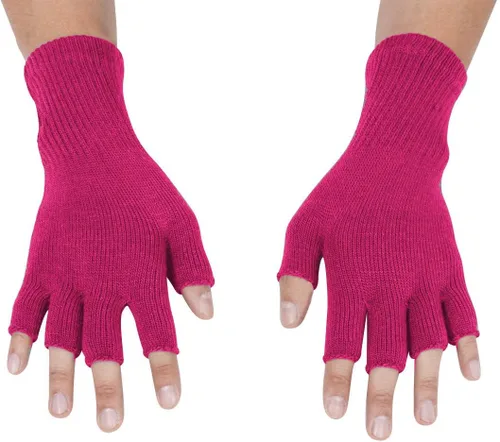 Vista 6 de Gravity Threads Guantes de invierno unisex para hombre y mujer, de punto elástico, sin dedos