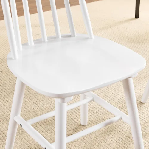Vista 9 de Windsor - Juego de 2 sillas de comedor, sillas de madera con respaldo de husillo para cocina y comedor, sillas de comedor de madera de campo
