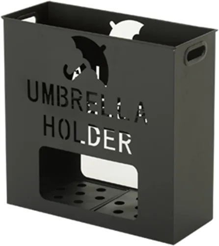 Vista 9 de Metal Square Umbrella Holder Umbrella/Cane/Walking Stick/Wrapping Paper Holder, Stand, Rack Organizer (Color : Bianco, Size : Small)