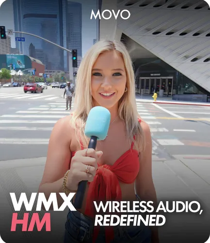 Vista 3 de Movo WMX-HM - Mango de micrófono para DJI Mic, Rode Wireless GO, Hollyland Lark y más - Mango de micrófono inalámbrico para entrevista - Adaptador