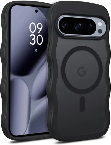 Vista 24 de BENTOBEN Funda magnética para Google Pixel 10, bonita funda rizada ondulada Pixel10 [compatible con MagSafe], antideslizante, a prueba de golpes