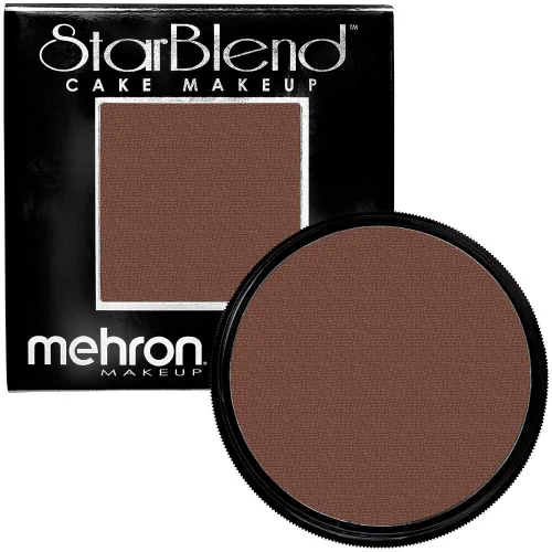 Vista 3 de Mehron Makeup StarBlend Maquillaje en Pastilla Polvo Prensado Húmedo/Seco Base en Polvo Pintura Facial y Corporal Marrón Sable 2 oz (56g)