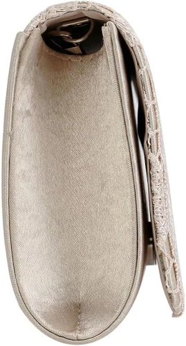 Vista 3 de U-Story Elegante bolso de mano de encaje floral para mujer para fiesta de noche
