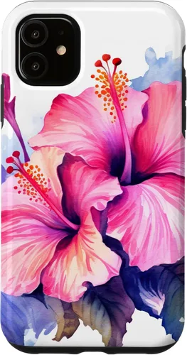 Vista 6 de Funda de flor de hibisco rosa para iPhone 12 mini