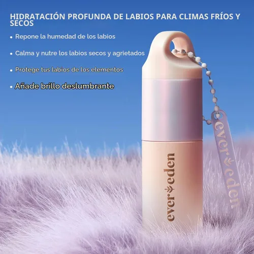 Vista 3 de Evereden - Aceite labial hidratante súper rico, hongo chaga, clima frío y seco Transparente