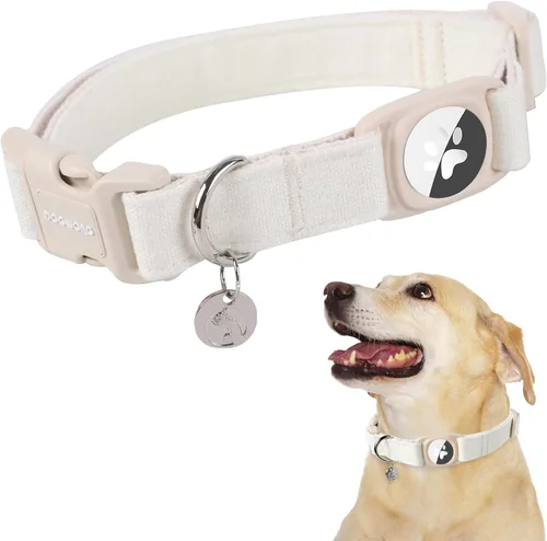 Vista 23 de DOGWONG Collar para perro de San Valentín, collar ajustable de algodón con corazón de caramelo azul, perfecto para perros pequeños a medianos
