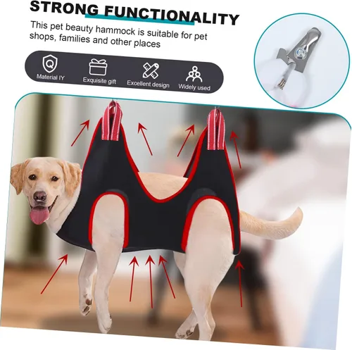 Vista 6 de 1 juego de hamaca miniatura para recortar uñas para perros y gatos, bolsa de aseo transpirable, ligera, duradera, herramienta de corte de uñas