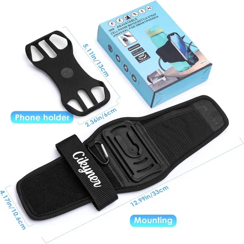 Vista 8 de Cikyner Correa para botella de agua, soporte para botella de agua para teléfono celular, giratorio de 360°, bolsa para botella de agua extraíble