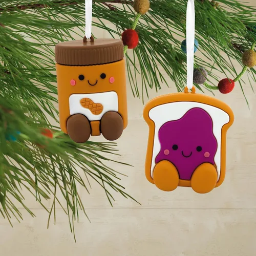 Vista 5 de Hallmark Better Together - Adornos magnéticos de Navidad con mantequilla de maní y gelatina, juego de 2