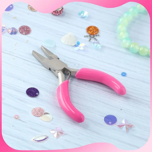 Vista 5 de Mini alicates de pico de pato para hacer joyas, alicates pequeños de punta plana, precisión de línea delgada, ideales para abalorios de alambre