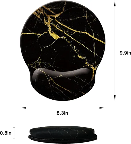 Vista 6 de Alfombrilla de mouse con soporte de muñeca, alfombrilla de mouse ergonómica con cojín de espuma viscoelástica para reposamuñecas, base de goma