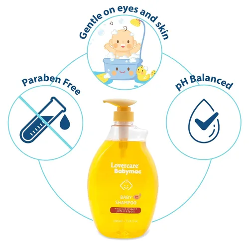 Vista 7 de Combo Lovercare Babymac Baby Soft Bath+Cabra leche y champú para bebés - 33.8 fl oz cada uno