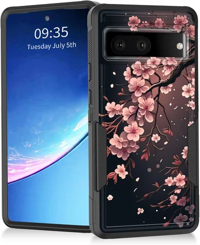 Vista 26 de Funda para Pixel 7a, resistente de doble capa híbrida de policarbonato duro de goma suave a prueba de golpes para Google Pixel 7A 6.1 pulgadas
