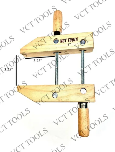 Vista 3 de VCT Abrazadera de tornillo de mano de madera de 7 pulgadas para carpintería, paquete de 6