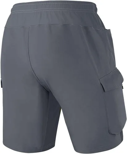 Vista 2 de VAYAGER - Pantalones cortos de ciclismo con acolchado 3D para bicicleta de montaña, ajuste holgado, ligeros