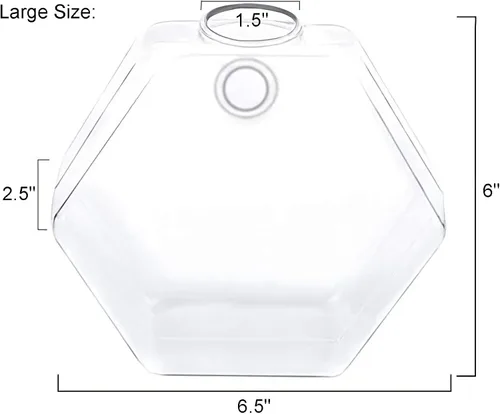 Vista 6 de Kingbuy Juego de Macetas Hexagonales de Pared - Paquete de 3 Jarrones de Terrario de Propagación de Vidrio con Soportes Colgantes para Plantas