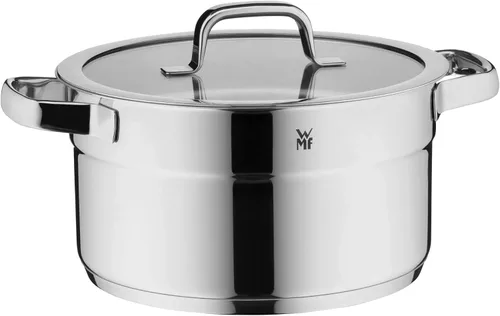 Vista 6 de WMF Compact Cuisine - Juego de cacerolas de inducción de 5 piezas con tapa de cristal, acero inoxidable Cromargan pulido, juego de ollas