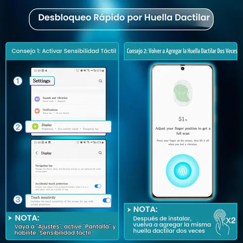 Vista 2 de JETech Protector de pantalla para Samsung Galaxy S21, paquete de 3 Transparente