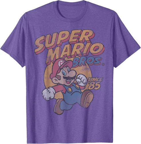 Vista 7 de Super Mario Bros. Desde '85 Camiseta Vintage con Póster' Negro