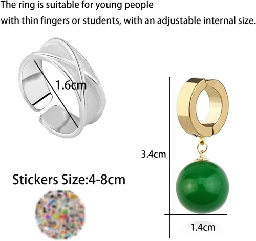 Vista 5 de Dragon Bll. Pendientes Cosplay Accesorios de joyería Pendientes Anime Clip de oreja Anillo Gokü 2 pcs
