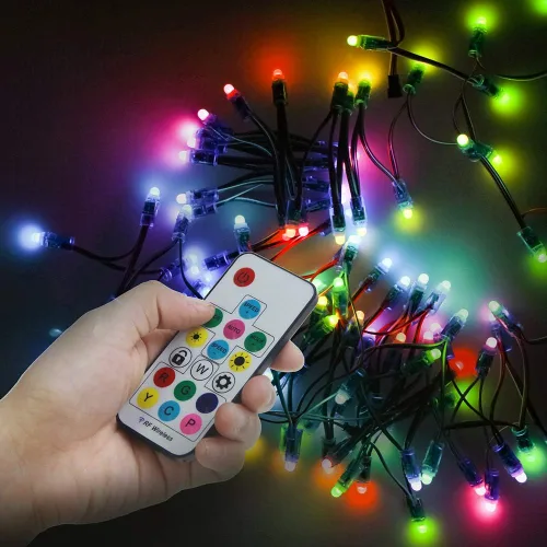 Vista 5 de ALITOVE WS2812B WS2811 Controlador LED direccionable RF remoto inalámbrico Mini controlador 5 ~ 24 V CC para WS2812 WS2811 Dream Color Rainbow RGB