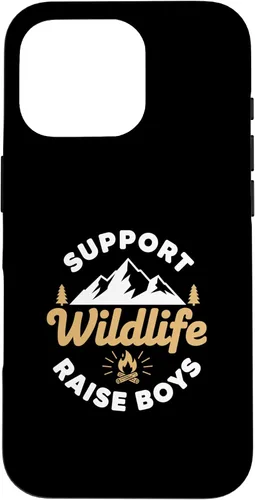 Vista 20 de Parent Support Wildlife Raise Boys - Mom Dad Outdoors Case for iPhone 16