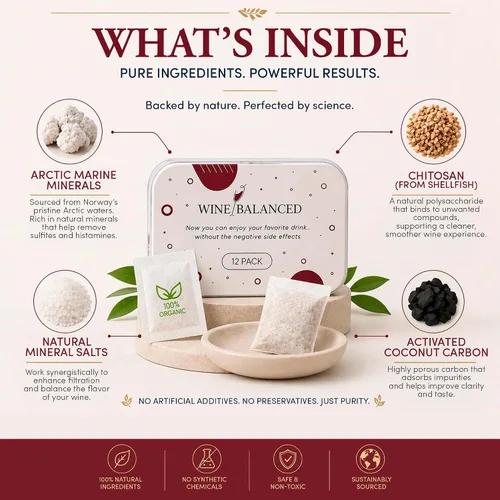 Vista 6 de Norway's Secret Wine Filter Triple Premio No más gotas de vino o varitas necesarias Eliminador de sulfito e histamina Purificador de vino