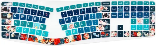 Vista 9 de Funda de silicona para teclado compatible con Logitech Ergo K860, diseño ergonómico de EE. UU., accesorios Logitech K860, lindo gato