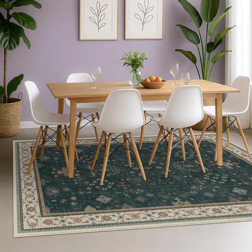 Vista 183 de Hazo Haus – Alfombra pequeña para entrada, cocina o baño, antideslizante con base de goma, resistente a las manchas y a la decoloración, diseño