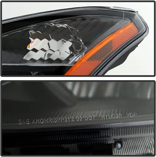 Vista 4 de ACANII - Para Nissan Rogue 14-15 Select 2008-2013, faros delanteros halógenos para conductor + lado del pasajero