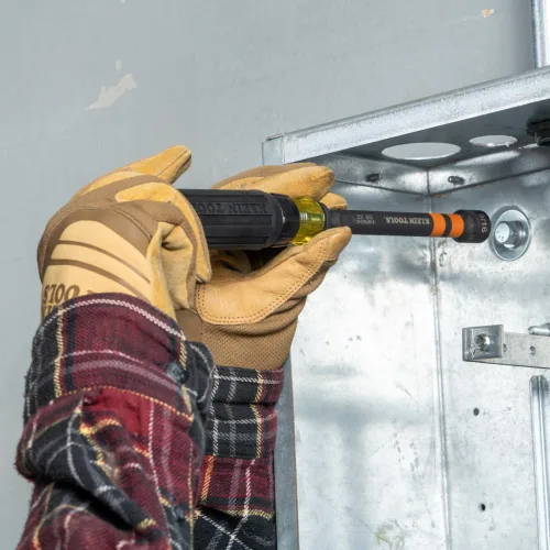 Vista 6 de Klein Tools 80182 Juego de llaves de tuerca huecas de impacto con trinquete, con mango, magnéticas, 6 tamaños hexagonales SAE más bolsa