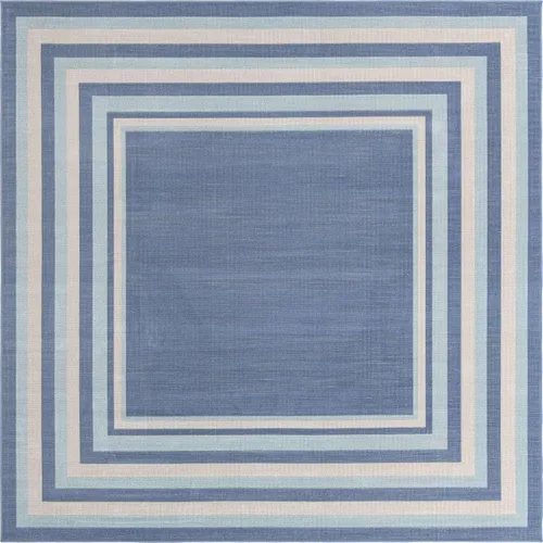 Vista 22 de Unique Loom Lotus Collection - Alfombra de área - Guyana (2' x 3' 1" Rectángulo, Azul/Azul Claro)