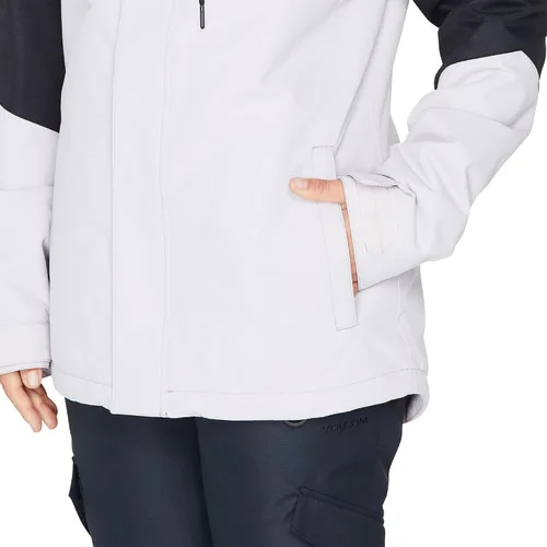 Vista 7 de Volcom Chaqueta con capucha Bolt para mujer, con aislamiento para snowboard y esquí, Negro