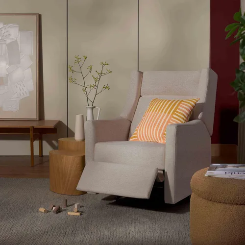 Vista 16 de Babyletto Kiwi Plus - Planeador reclinable eléctrico en lazo de peluche