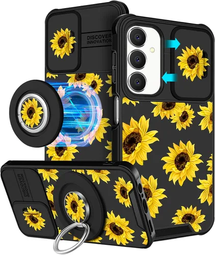 Vista 53 de Funermei Funda para teléfono Samsung Galaxy A15 5G - [2 en 1] Funda para teléfono de mujeres lindas chicas, diseño femenino de mariposa negra