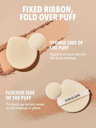 Vista 4 de SHEGLAM SKin-Focus Base de Maquillaje en Polvo de Cobertura Completa Control de Aceite Ligero Polvo Compacto para Rostro Maquillaje-Acorn