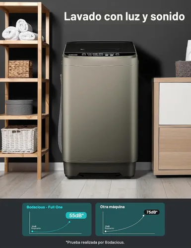 Vista 4 de Lavadora portátil – Lavadora portátil de 2.0 pies cúbicos completamente automática con pantalla LED, lavadora compacta ideal para apartamentos