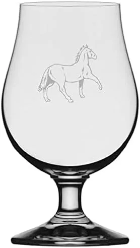 Vista 88 de Abaco Barb Body Horse - Vaso de cerveza Iona grabado (13.25 onzas)