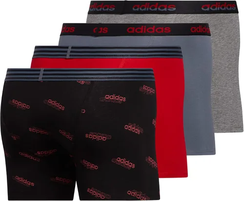 Vista 3 de adidas Ropa interior de algodón elástica para hombre paquete de 4
