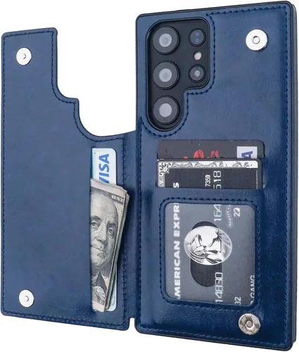 Vista 56 de ONETOP - Funda tipo cartera para Samsung Galaxy S22 con tarjetero, color negro Kickstand,ID/Cash Holder,Case Wallet with Card Slots,Double