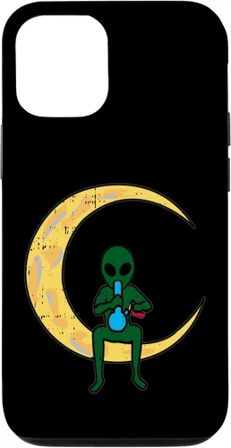 Vista 26 de iPhone 16 Alien Smoking Bong High Moon Cool Weed CBD Cannabis Gift Case